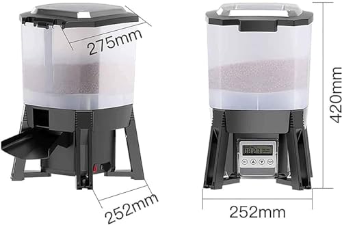 Mangeoire automatique à poissons avec écran LCD, minuterie programmable pour étang, alimentation dispersée à 120 °