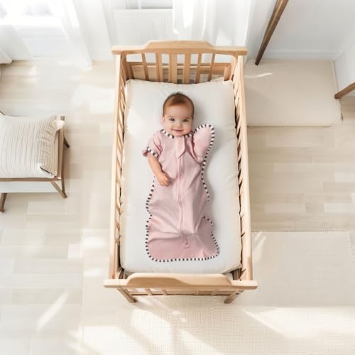 Image of Transition Swaddle, 2 Pack 100% Cotton Baby Sleep Sack | 2-Way Zipper Infant Arm Up Swaddle for Newborn Baby Boy Girl