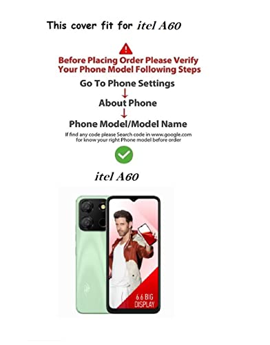 Image of COVERBLACK Rubber Silicone Back Cover for itel A60 - Transparent
