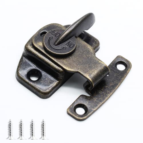 Jiozermi 4 Packs Metal Table Locks, Table Leaf Latch, Drop Leaf Table Hinge, Buckles Connectors For Extension Tables, Table Leaf And Conference Tables, Bronze #TOP1