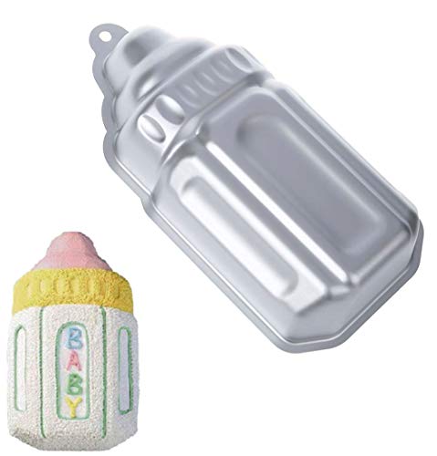 WJSYSHOP 9.5 Inch Feeding Nursing Milk Baby Bottle Shaped Aluminum 3D Cake Mold Baking Mould Tin Cake Pan - Baby Bottle - Thumbnail 2