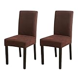 ♥ Facile à utiliser et à entretenir: Housse chaise haut dossier élastique, confortables et infroissables, faciles à installer, amovibles lavables et sans repassage.