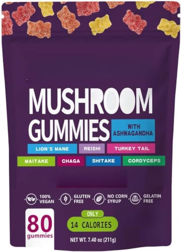 Bonbons gélifiés aux champignons pour la concentration et l'énergie au quotidien