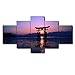Produktbild GHTAWXJ Leinwand hd wandkunst wohnkultur Wohnzimmer 5 Panel türen und Meer Landschaft Druck malerei Bild Poster