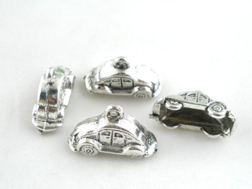 Worlds 10Pc Antique Silver Alloy 3D Travel Car Charm Pendants For Diy Bracelet Necklace Jewelry Craft Making #TOP1