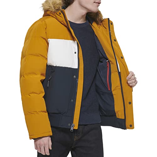 Image of Tommy Hilfiger Men's Arctic Cloth Quilted Snorkel Bomber Jacket (Standard and Big & Tall)