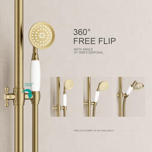 Barra deslizante para ducha con manguera y cabezal ajustable miniatura 5