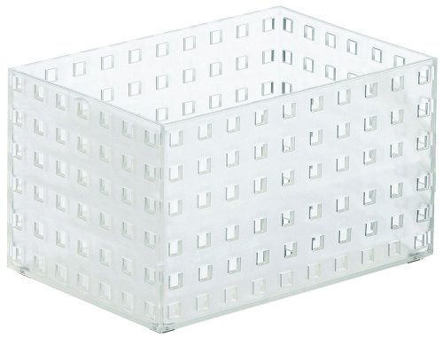 ライクイット 収納ケース 小物収納 ブリックス 210 ミドル L 幅14x奥21x高12.5cm クリア 日本製 9014