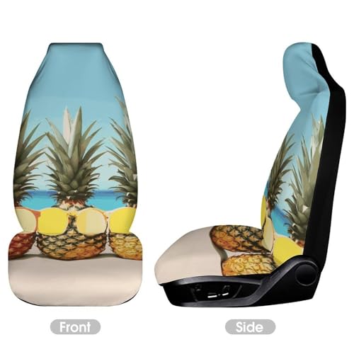 Housse de siège avant géométrique au design exclusif d'ananas