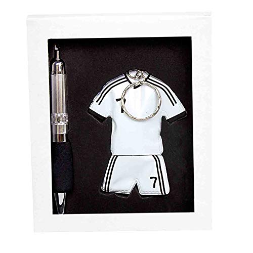 Lote de 12 Estuches Llaveros+ Bolígrafo Deportivos'Real Madrid'. Recuerdos y Complementos. Regalos Originales. Llaves.Detalles de Bodas, Comuniones, Bautizos, Cumpleaños. CC.