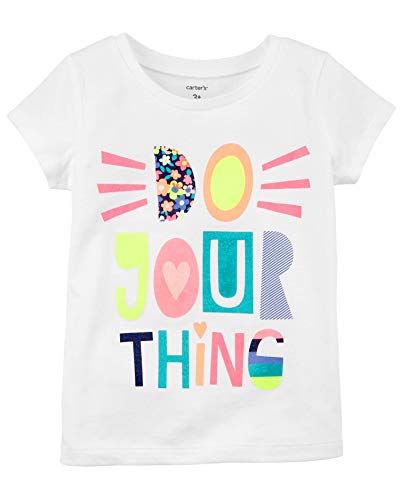 T-shirt bébé blanc Carter's pour les après-midis d'été de votre fille de 6 mois