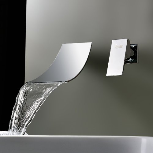 Lightinthebox Widespread Waterfall Bathtub Mixer Taps Bath Shower Faucets Single Handle Two Holes Wall Mount Curve Spout Bathroom Sink Faucets Vessel Sink Vanity Faucets Lavatory Plumbing Fixtures