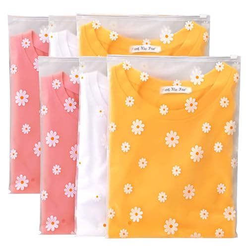 MUNSKT 6pcs bolsa ziplock reutilizable, 40x50 gran espacio de almacenamiento para ropa de viaje, organizador impermeable de plástico para equipaje, suministros hospitalarios de ahorro de espacio