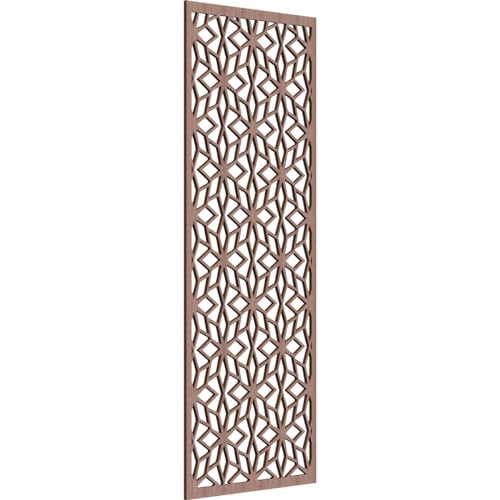 Image of Lake Decorative Pierced Fretwork Wood Wall Panels, 25 3 /8 inchW x 64 3 /8 inchH x 3 /8 inchT, Walnut