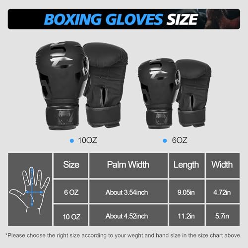 Inmorven Boxing Gloves, Training Sparring, Muay Thai MMA Kickboxing, Men Women, Heavy Punching Bag Focus Mitts Pads Workout, Ventilated Palm -XS - Thumbnail 2