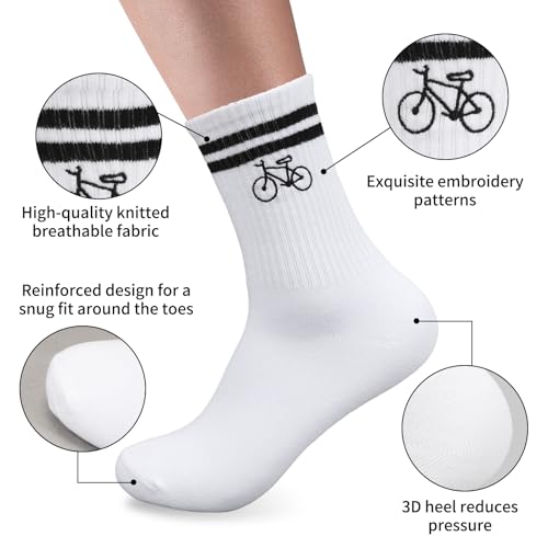 HUKUMA Rennrad Socken,35-46 Fahrradsocken Herren,Fahrrad Geschenk für Herren Damen,Rennrad Zubehör,Fahrradfahrer Tennissocken Accessoires,Lustiges Geschenk für Geburtstag Männer und Frauen