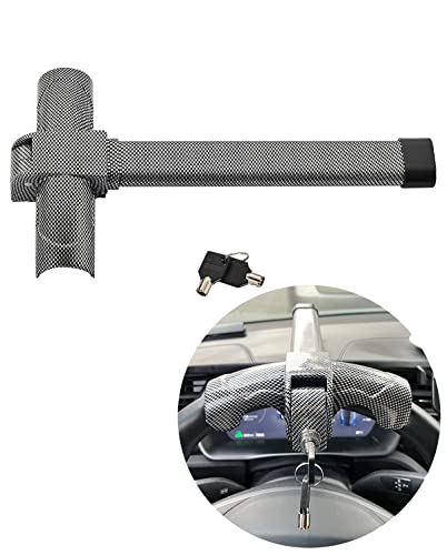 Steering Wheel Lock Anti-Theft car Device car Locks Security Products, Steering Wheel Lock T-Lock for Truck Car Vehicles Van Lorry SUV Black 2 Keys (Stylish Unique Color)