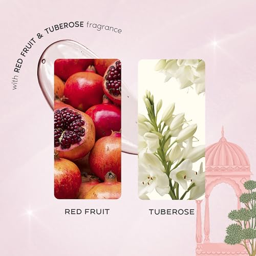 Image of Wanderlust Jaipur Royal Pink Shower Gel, 300 ml| Nourishes & Rejuvenates | Gentle Cleanser| Refreshing bodywash | Enriched With hydrating Glycerine | Paraben-Free, Vegan | Suitable for All Skin Types