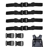 Sangle de Poitrine Réglable pour Sac à Dos 4 Pièces - Ceinture Pectorale en Nylon avec Bou...