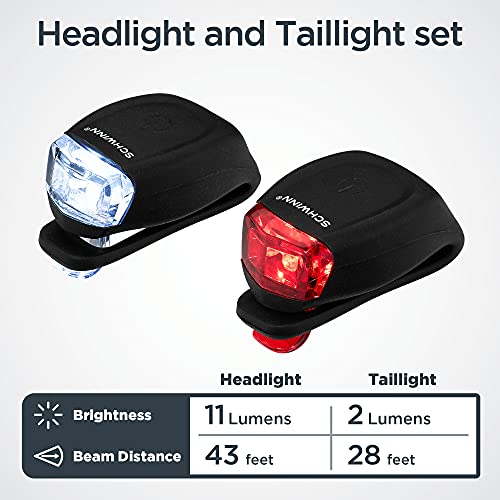 Schwinn Led Bike Light Headlight And Tail Light Set, Battery Powered, 43 Foot Beam Distance #TOP4