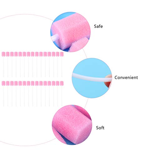 EXCEART 150Pcs Descartável Esponja Swab Cotonetes Espuma De Limpeza Swab Cotonetes Boca Oral Higiene