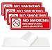 (4 Pack) No Smoking Signs for Home and Business, Self-adhesive No Vaping Sign, Rust Free Aluminum Warning Signage for Indoor Outdoor Use (9 x 3 inches, Red)