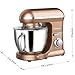 Kitchen Stand Mixer, 6.5 Quart, 6 Speed Tilt-Head Kitchen Mixer, Electric Food Mixer with Dough Hook, Wire Whip, Beater, Gold