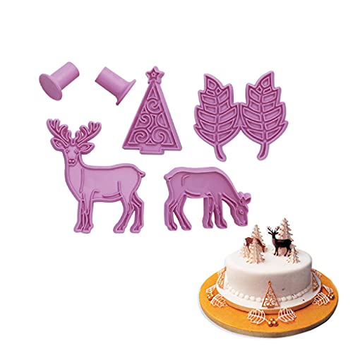 Molde para repostería 16 piezas Muñeco de nieve y animales miniatura 5