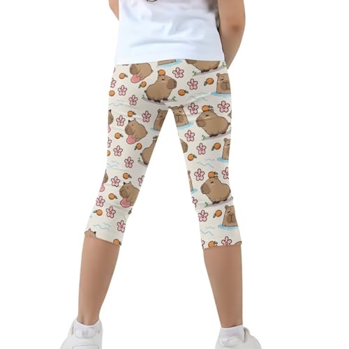 Kids Yoga Pants for Girls Printed Athletic Leggings with Elastic Waistband Soft Workout Running Yoga Active Leggings4