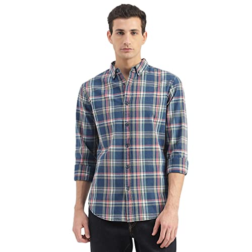 Image of UNITED COLORS OF BENETTON Men's Plaid Slim Fit Shirt