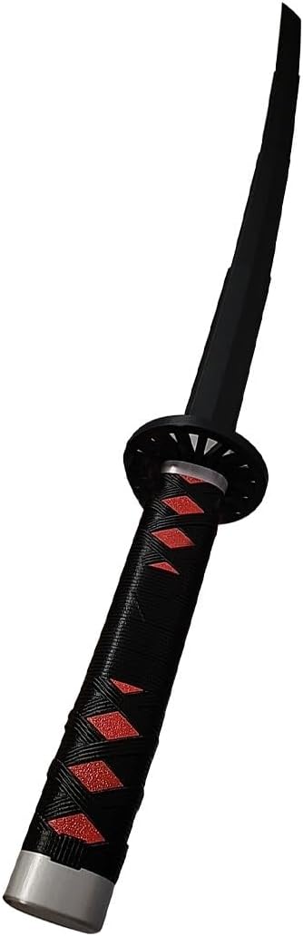 Swords for Adults, 3D Printed Retractable Samurai Sword Model Cosplay Enthusiast Prop (Black)