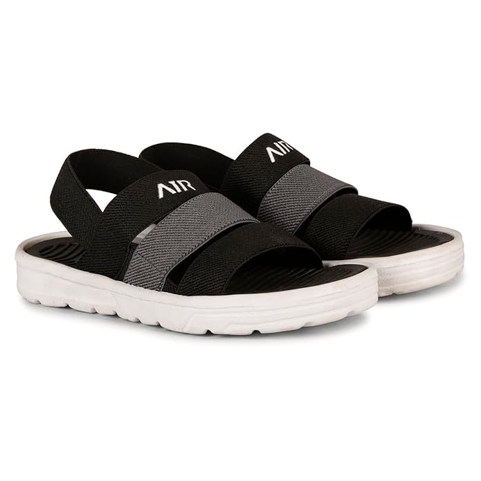 archid Black And grey Men's Classic Casual Fashion Sandals with Back Strap Comfortable & Light Weight Stylish & Anti-Skid Sandles For Everyday Use-picture-36