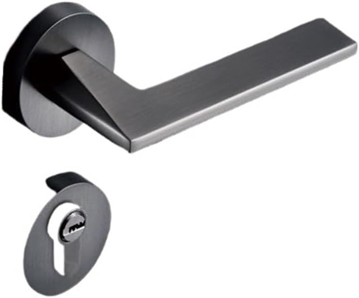 Gray Household Silent zinc Alloy Split Lock Bedroom Space Aluminum Modern Simple Solid Wood Furniture Hardware(Y35 5845 Silent)