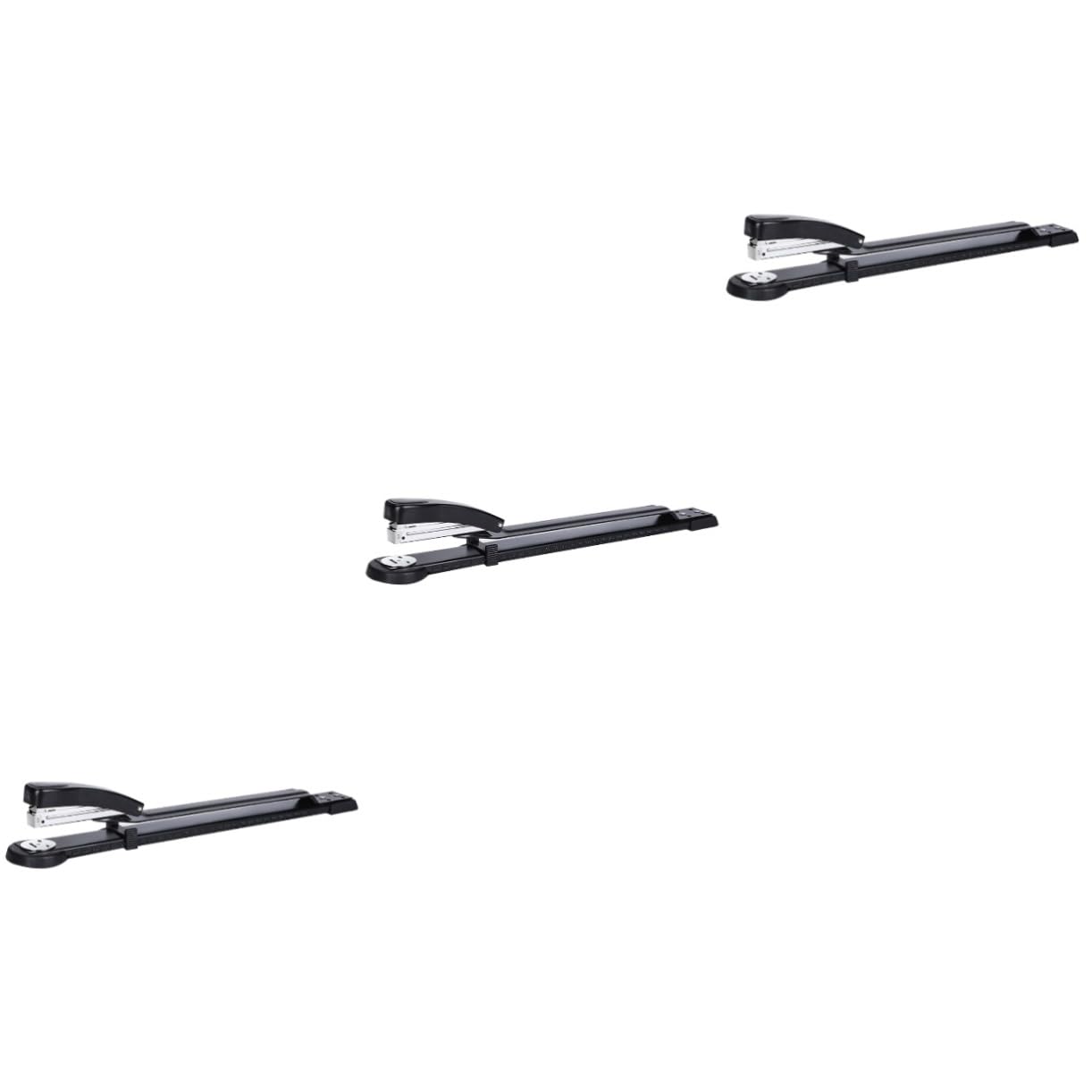DOITOOL 3 Pezzi Cucitrice Ergonomica da Scrivania con Braccio Lungo Utensile Rilegatura per Ufficio e Scuola Facile da Trasportare e Pratica per Legare Documenti