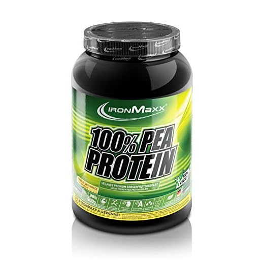 IronMaxx 100% Pea Protein – 900 g burk – 36 portioner – vanilj smak – Vegan ärtproteinpulver med 80% proteinhalt – endast 1,1 g kolhydrater per portion – Designad i Tyskland