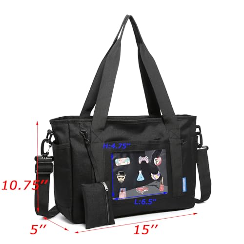 Kawaii Canvas Ita Tote Bolso de Hombro Versátil miniatura 2