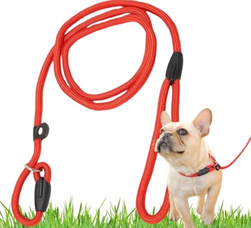 Guia De Passeio Unificada Vermelha Para Cães WALKDOG Corda Coleira Reforçada E Resistente Trava Anti