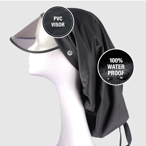 Bonnet de pluie doublé en satin imperméable avec sangle réglable
