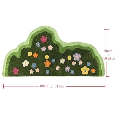 Tapete Verde de Musgo Irregular para Dormitorio miniatura 2