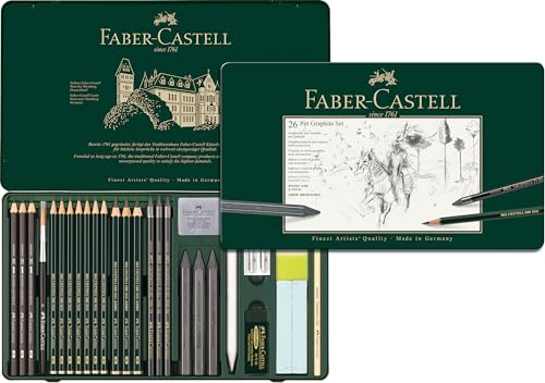 Faber-Castell 112974 - Pitt Graphite Set im Metalletui, groß, 26-teilig