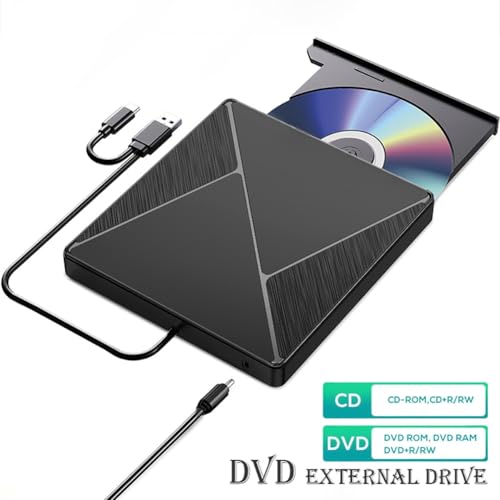 Graveur CD DVD Externe Type-C Lecteur CD-ROM Portable USB 3.0 PC - 2