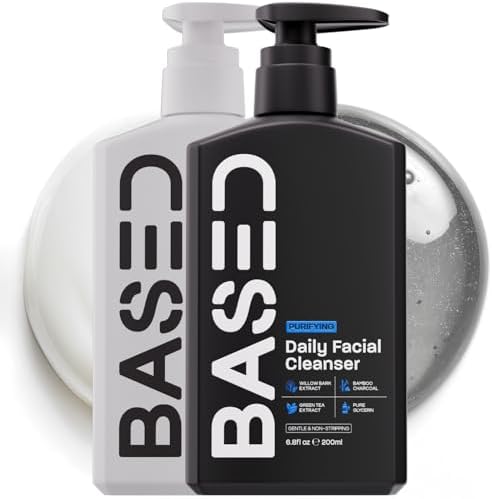 BASED Daily Skincare Duo | Purifying Face Wash + Restoring Moisturizer | Built For All Skin Types | Healthy Ingredients | Hormone Safe - ZERO Endocrine Disruptors
