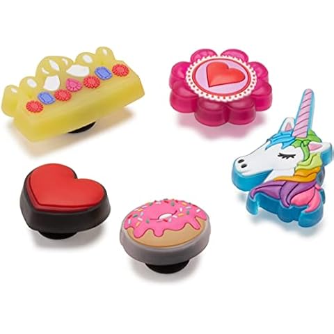 Crocs Unisex's Lights Up Pink Girly Girl Shoe Charms, Multi Colour, One Size Cover