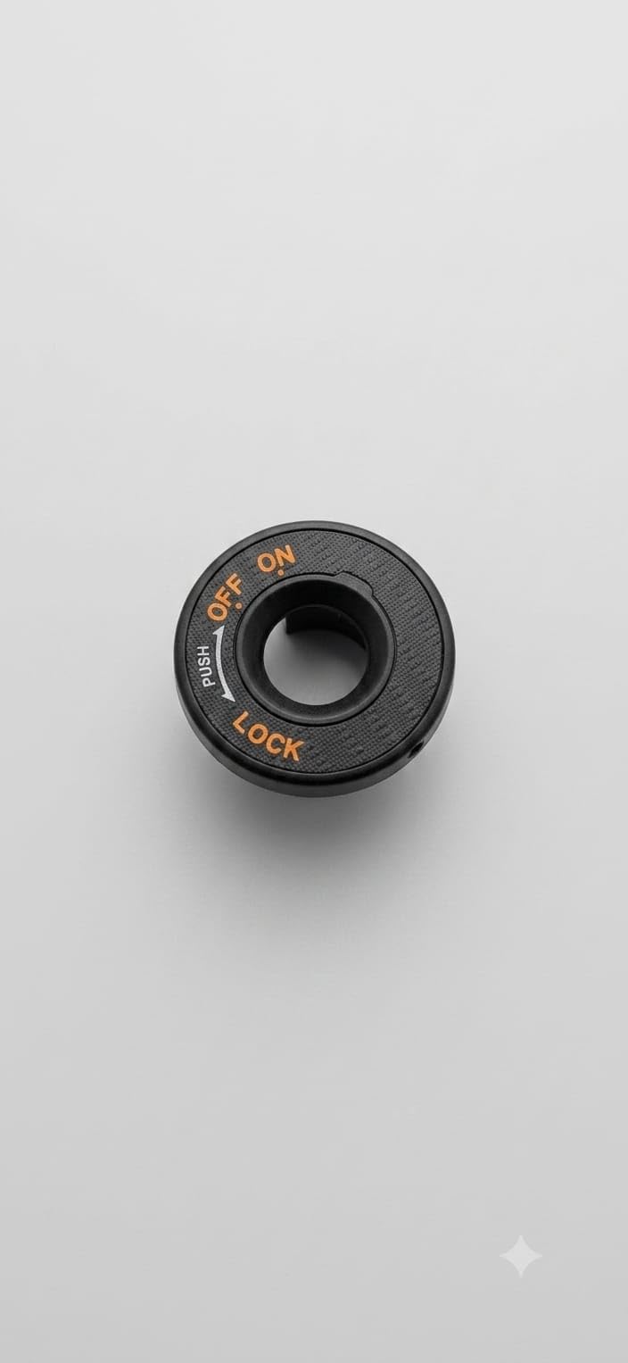 AAI JI Ignition Lock Cap for Ntorq 125 BS4/BS5/BS6, PVC[1PC] | Push to Lock Mechanism, ON/OFF Indicator, 1 Piece, Scooter Replacement Part, Black Finish-image-4