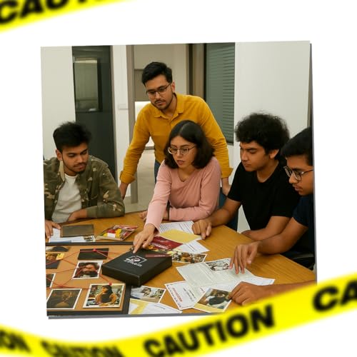 Image of Forensic Files Detective Gift Box Premium Crime-Solving Bollywood Premiere | Detective Toolkit + Surprise Free Case File | Gift for Couples, Friends & Teens | Indian Murder Mystery Game