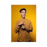 Exclusive Art Poster sur toile portrait de l'acteur Riz Ahmed - Dcoration murale pour salon, chambre  coucher - 50 x 75 cm