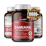 Amalth Damiana Leaf Extract- Equivalent to 10000mg Extra Strength Per Capsule- Supports Energy,...