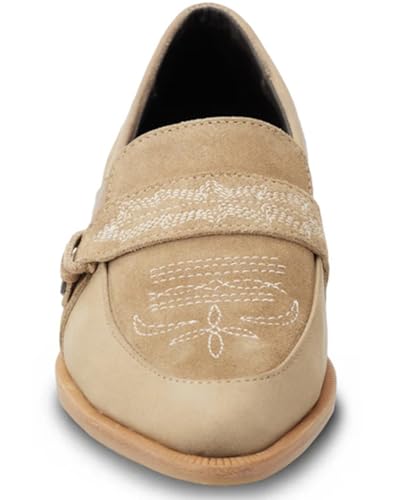 Latte Suede Martingale Loafer by Lane Boots4