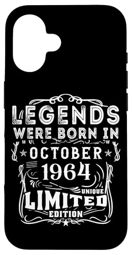 Installazione facile Custodia per iPhone 16 Regalo di compleanno Ottobre 1964 Edizione Limitata Usato