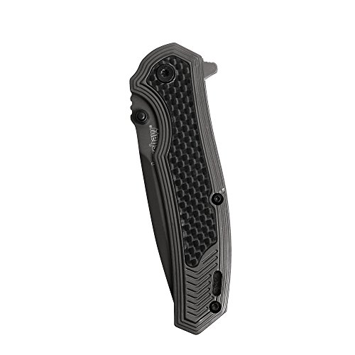 Kershaw Fringe Pocket Knife, 3-Inch 8Cr13Mov Steel Blade With Gray Titanium Carbo-Nitride Coating, Carbon-Fiber Insert; Speedsafe Assisted Opening, 8310 #TOP5